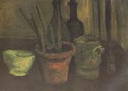 Vincent Van Gogh Still Life with Paintbrushes in a Pot (nn04) oil on canvas